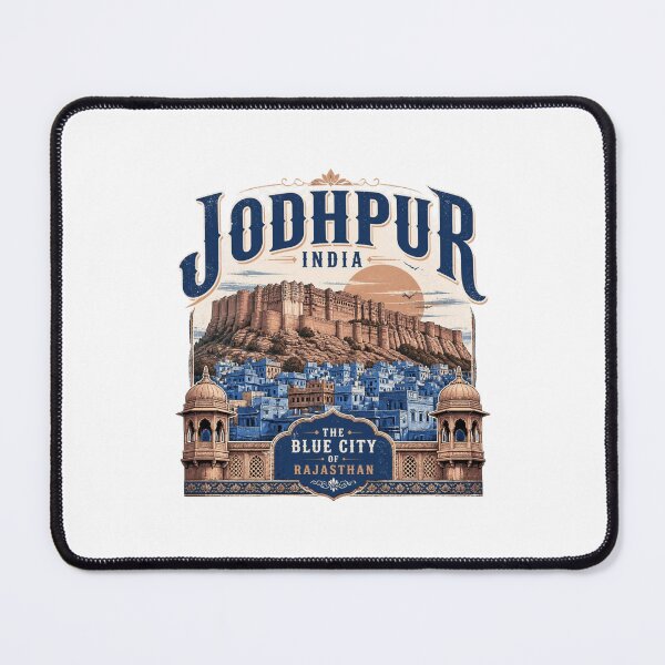 Item preview, Jodhpur Rajasthan India Travel T-Shirt – Blue City, Mehrangarh Fort & Rajasthan Heritage Gift ver 1 designed and sold by mndesignworx.