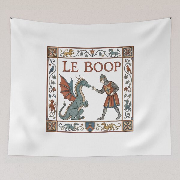 Item preview, Le Boop Dragon Medieval Funny Knight & Dragon designed and sold by VirgilPeck.