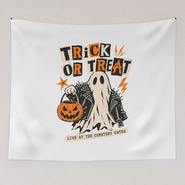 Item preview, Punk Rock Halloween Ghost Live At Cemetery Gates designed and sold by chattsuede.