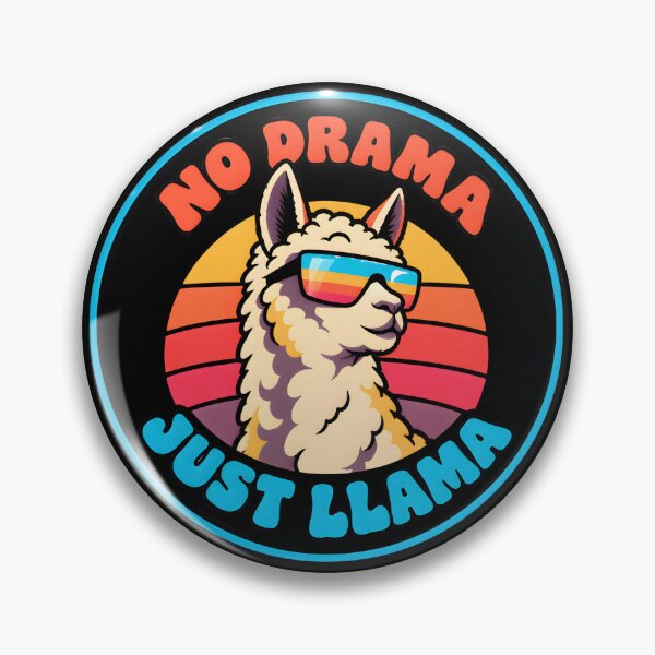 Item preview, Retro Sunset No Drama Just Llama designed and sold by MagicTheDog.
