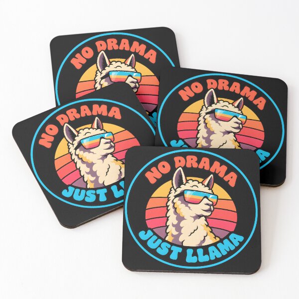 Item preview, Retro Sunset No Drama Just Llama designed and sold by MagicTheDog.