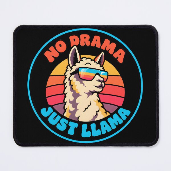 Item preview, Retro Sunset No Drama Just Llama designed and sold by MagicTheDog.