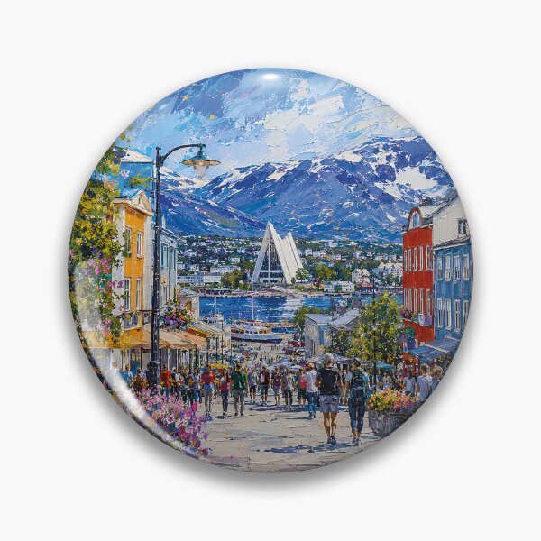 Item preview, Tromsø, Norway – a painting of a summer day in this beautiful Scandinavian city. designed and sold by GalleryKauffeld.