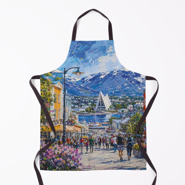 Item preview, Tromsø, Norway – a painting of a summer day in this beautiful Scandinavian city. designed and sold by GalleryKauffeld.