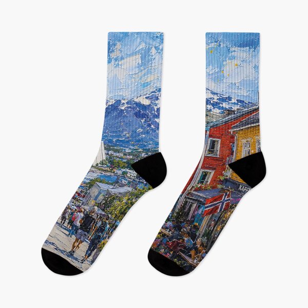 Item preview, Tromsø, Norway – a painting of a summer day in this beautiful Scandinavian city. designed and sold by GalleryKauffeld.