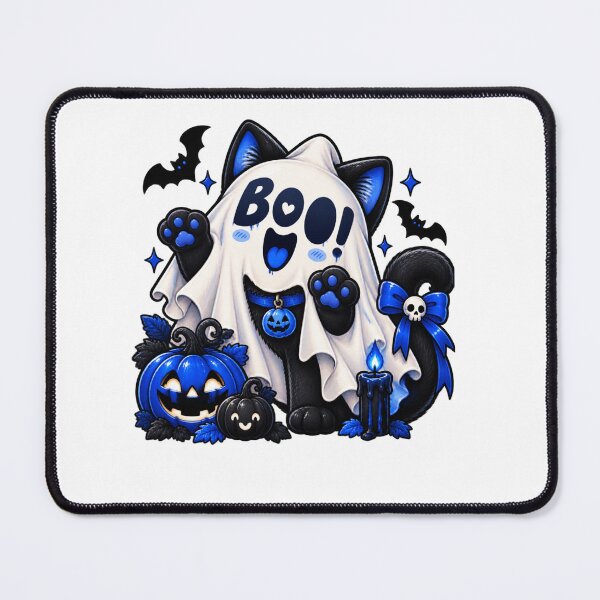 Item preview, Cute Boo Ghost Cat Blue Halloween designed and sold by kimo55.
