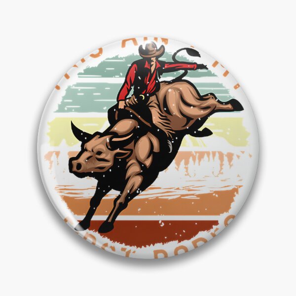 Item preview, Retro Bull Riding Vintage Western Country Rodeo Cowboy Design | ⭐⭐⭐⭐⭐ designed and sold by AKIBAJARA.