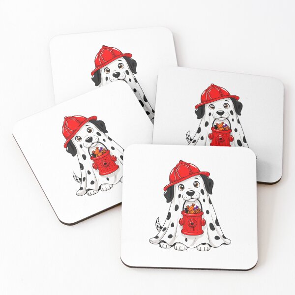Item preview, Firefighter Dalmatian Ghost Puppy Halloween Trick Or Treat designed and sold by chattsuede.