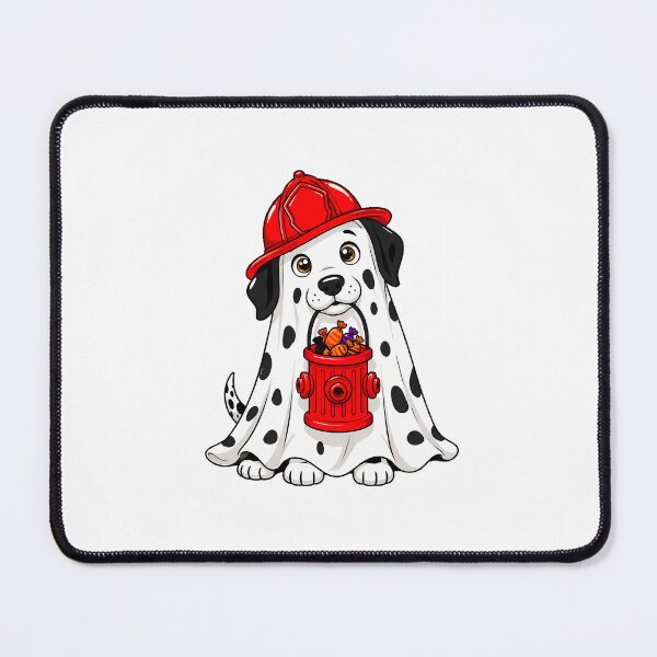 Item preview, Firefighter Dalmatian Ghost Puppy Halloween Trick Or Treat designed and sold by chattsuede.