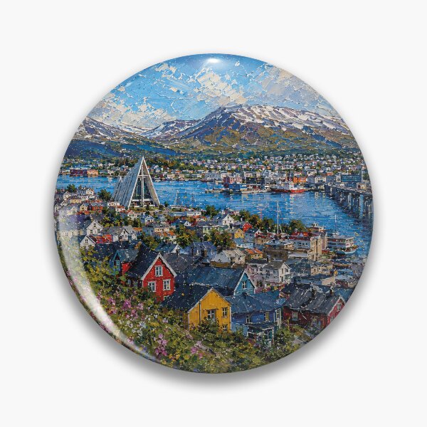 Item preview, Tromsø, Norway – a painting of a summer day in this beautiful Scandinavian city. designed and sold by GalleryKauffeld.