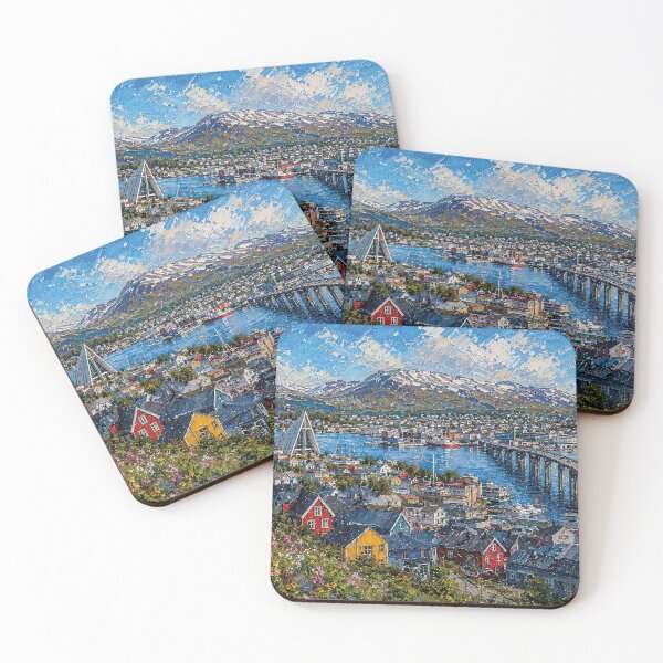 Item preview, Tromsø, Norway – a painting of a summer day in this beautiful Scandinavian city. designed and sold by GalleryKauffeld.