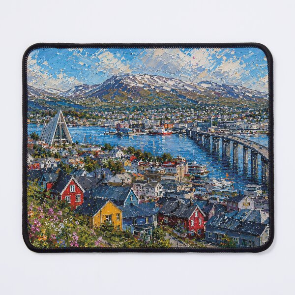 Item preview, Tromsø, Norway – a painting of a summer day in this beautiful Scandinavian city. designed and sold by GalleryKauffeld.