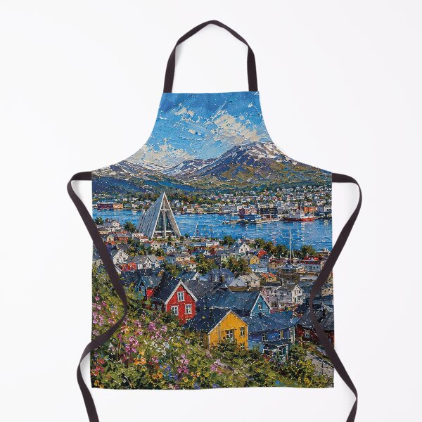 Item preview, Tromsø, Norway – a painting of a summer day in this beautiful Scandinavian city. designed and sold by GalleryKauffeld.