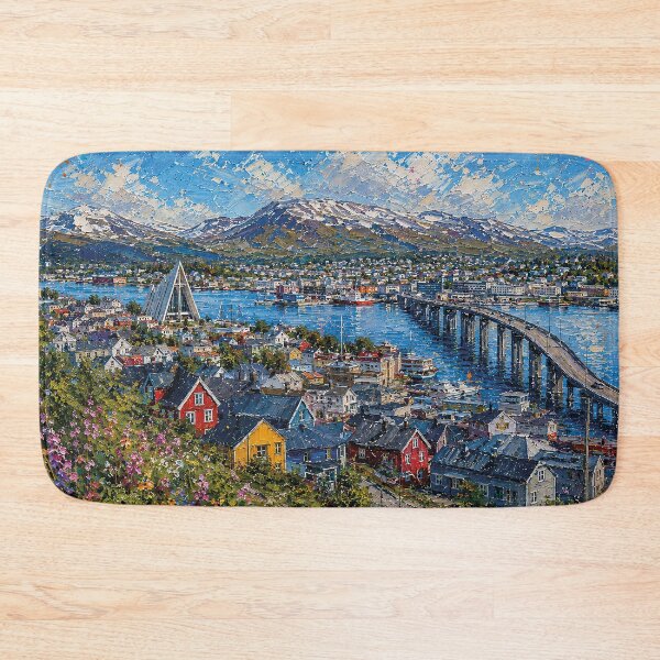 Item preview, Tromsø, Norway – a painting of a summer day in this beautiful Scandinavian city. designed and sold by GalleryKauffeld.