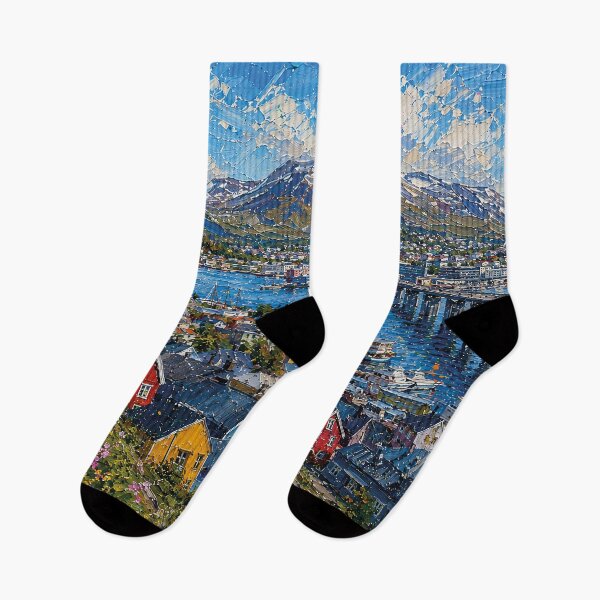 Item preview, Tromsø, Norway – a painting of a summer day in this beautiful Scandinavian city. designed and sold by GalleryKauffeld.
