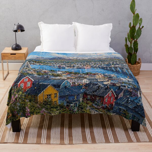 Item preview, Tromsø, Norway – a painting of a summer day in this beautiful Scandinavian city. designed and sold by GalleryKauffeld.