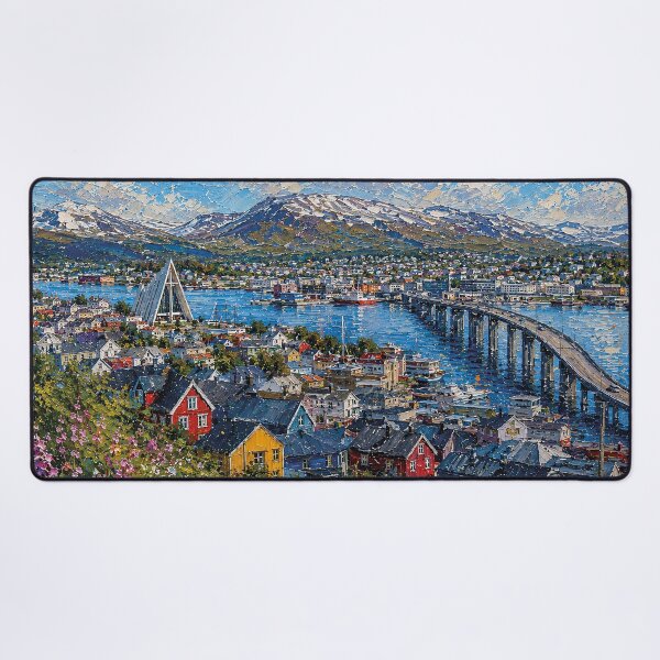 Item preview, Tromsø, Norway – a painting of a summer day in this beautiful Scandinavian city. designed and sold by GalleryKauffeld.