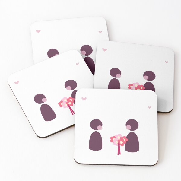 Item preview, First Date Blushing Couple With Flowers designed and sold by B&H.