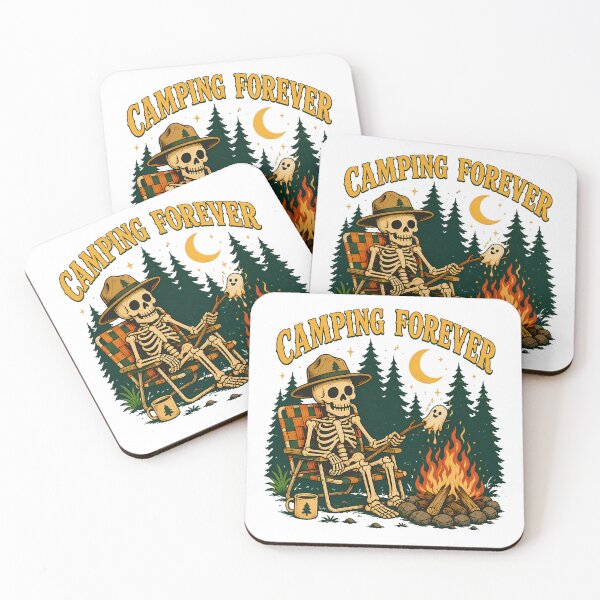 Item preview, Spooky Campfire Skeleton Outdoor Ranger Camping designed and sold by chattsuede.
