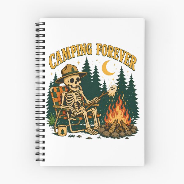 Item preview, Spooky Campfire Skeleton Outdoor Ranger Camping designed and sold by chattsuede.