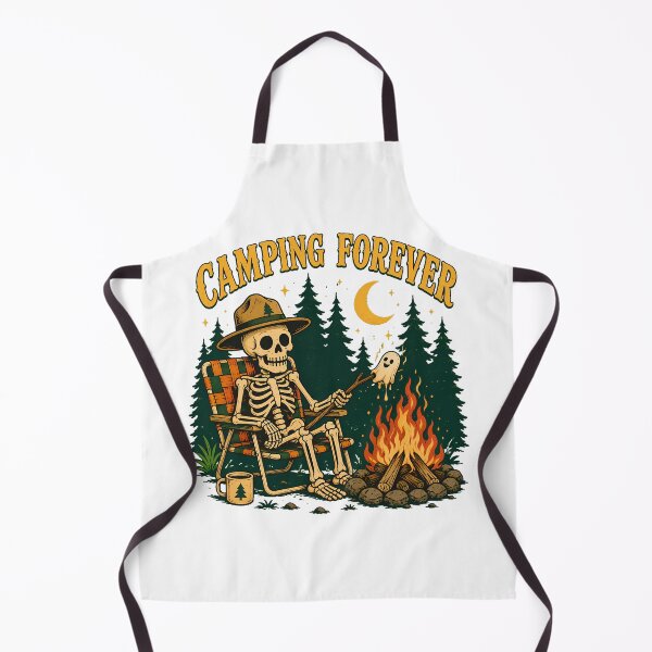 Item preview, Spooky Campfire Skeleton Outdoor Ranger Camping designed and sold by chattsuede.
