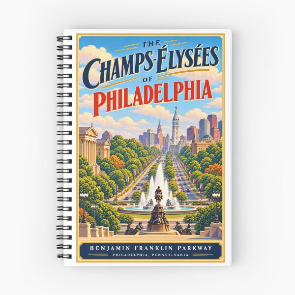 Item preview, The Champs-Élysées of Philadelphia – Benjamin Franklin Parkway designed and sold by Past in Threads.