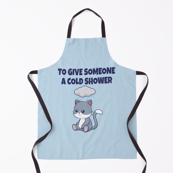 Item preview, To Give Someone a Cold Shower – Funny Cat Pun & English Idiom Humor designed and sold by WordPlayStudio.