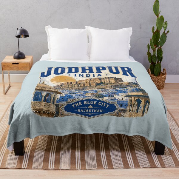 Item preview, Jodhpur Rajasthan India Travel T-Shirt – Blue City, Mehrangarh Fort & Rajasthan Heritage Gift ver 1 designed and sold by mndesignworx.