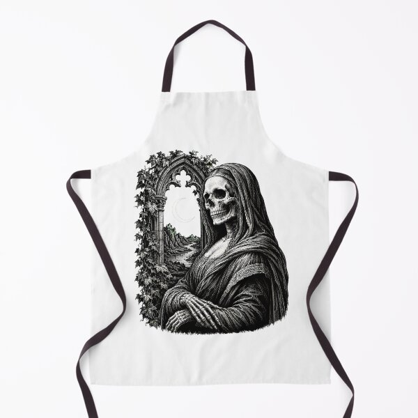Item preview, Gothic Skeleton Mona Lisa Dark Academia Macabre Portrait designed and sold by chattsuede.