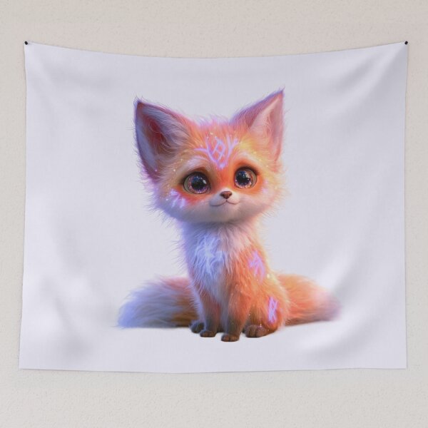 Item preview, Magical Orange Rune Fox - Cute Glowing Fantasy Fox  designed and sold by Witty-Weary.