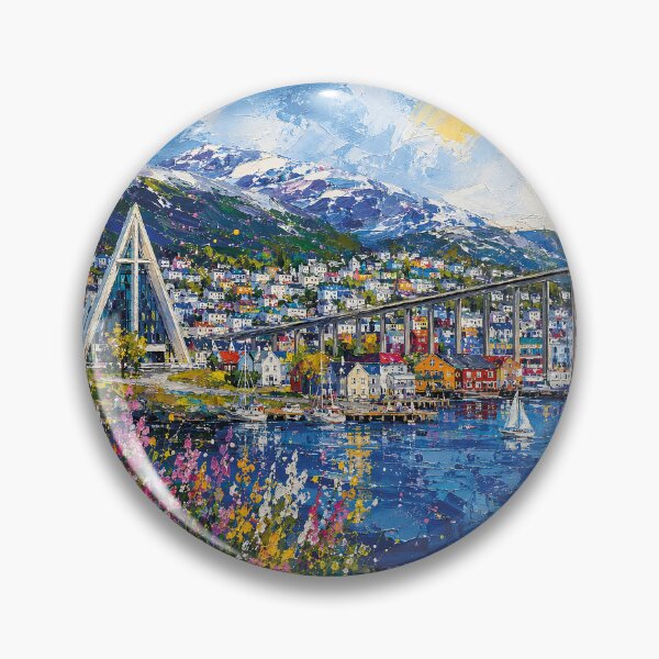 Item preview, A painting of Tromsø, Norway – A Beautiful city in Scandinavia. designed and sold by GalleryKauffeld.