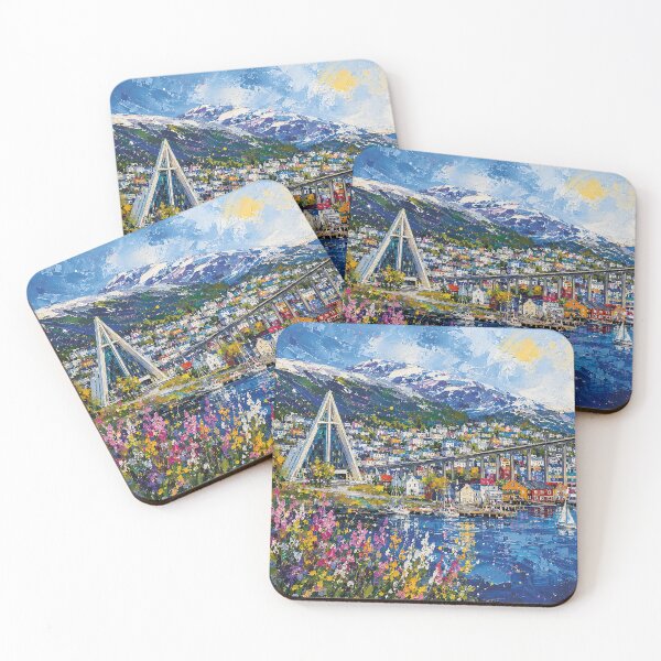 Item preview, A painting of Tromsø, Norway – A Beautiful city in Scandinavia. designed and sold by GalleryKauffeld.