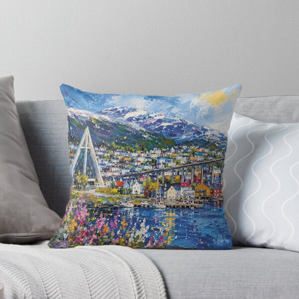 Item preview, A painting of Tromsø, Norway – A Beautiful city in Scandinavia. designed and sold by GalleryKauffeld.