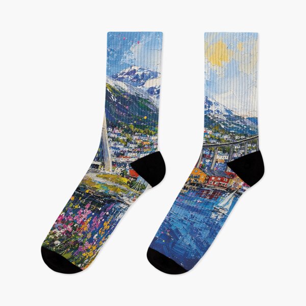 Item preview, A painting of Tromsø, Norway – A Beautiful city in Scandinavia. designed and sold by GalleryKauffeld.