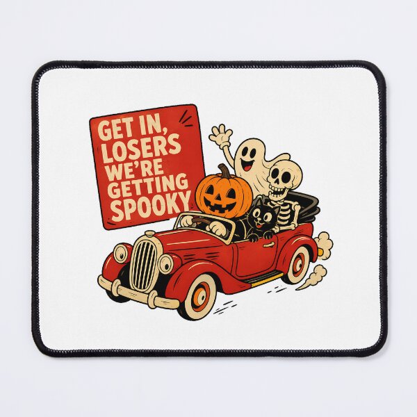 Item preview, Spooky Season Convertible Car Halloween Skeleton designed and sold by chattsuede.