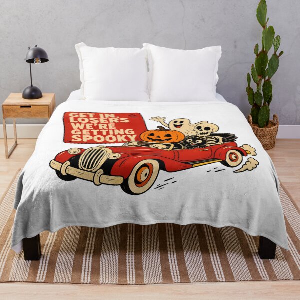 Item preview, Spooky Season Convertible Car Halloween Skeleton designed and sold by chattsuede.