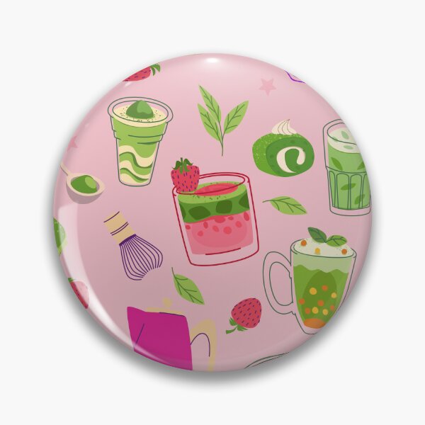 Item preview, pink matcha tea strawberry smoothie designed and sold by Gossip Rag.
