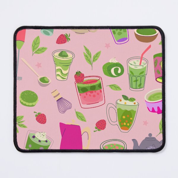 Item preview, pink matcha tea strawberry smoothie designed and sold by Gossip Rag.