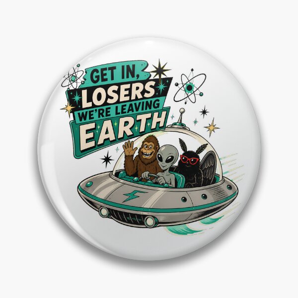 Item preview, Leaving Earth Flying Saucer Cryptid Space Roadtrip designed and sold by chattsuede.