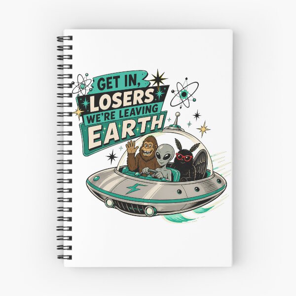 Item preview, Leaving Earth Flying Saucer Cryptid Space Roadtrip designed and sold by chattsuede.