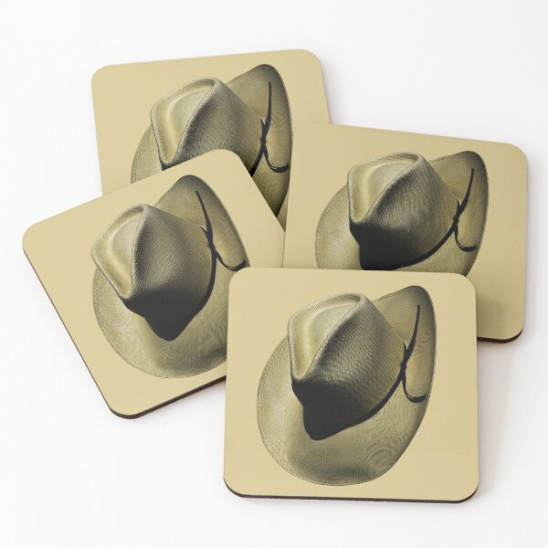 Item preview, Straw cowboy hat brim tipped forward western style designed and sold by MYTOPSHELF.