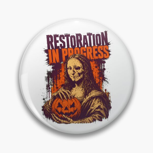 Item preview, Halloween Mona Lisa Skull Restoration Gothic Parody designed and sold by chattsuede.
