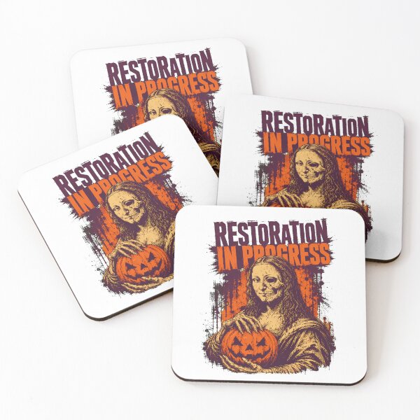 Item preview, Halloween Mona Lisa Skull Restoration Gothic Parody designed and sold by chattsuede.