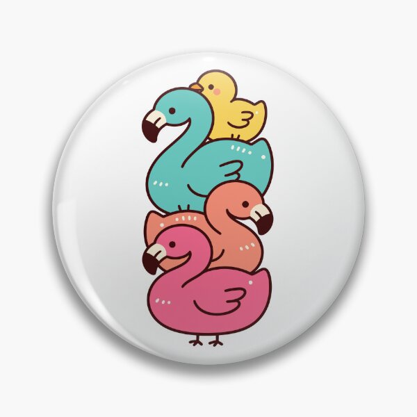 Item preview, Cute Kawaii Flamingos – Colorful Pink Tropical Birds designed and sold by AliveStyle.
