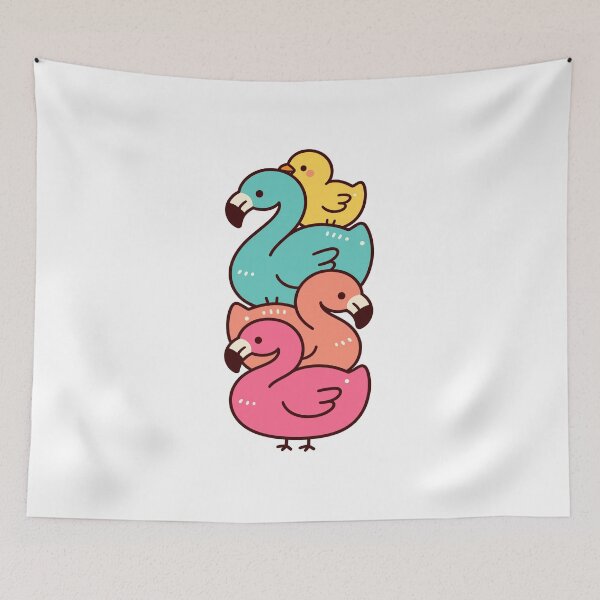 Item preview, Cute Kawaii Flamingos – Colorful Pink Tropical Birds designed and sold by AliveStyle.