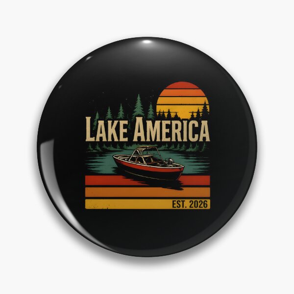 Item preview, Lake America Vintage Boat Tee designed and sold by PixelForge11.