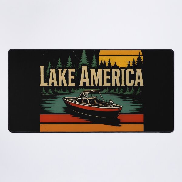 Item preview, Lake America Vintage Boat Tee designed and sold by PixelForge11.
