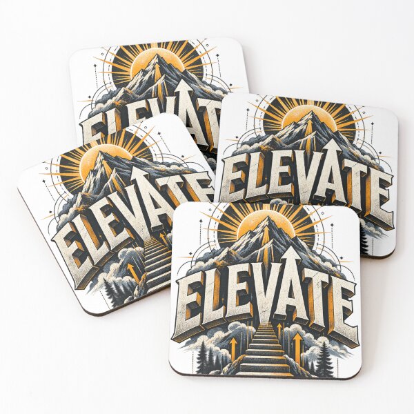 Item preview, Elevate Mountain Peak Motivational Adventure Art designed and sold by SajolCanva.