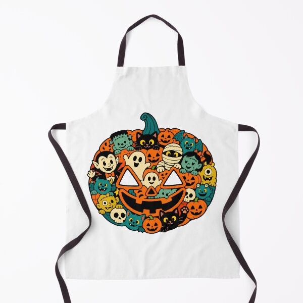 Item preview, Spooky Pumpkin Monster Collage Halloween Character Group designed and sold by chattsuede.