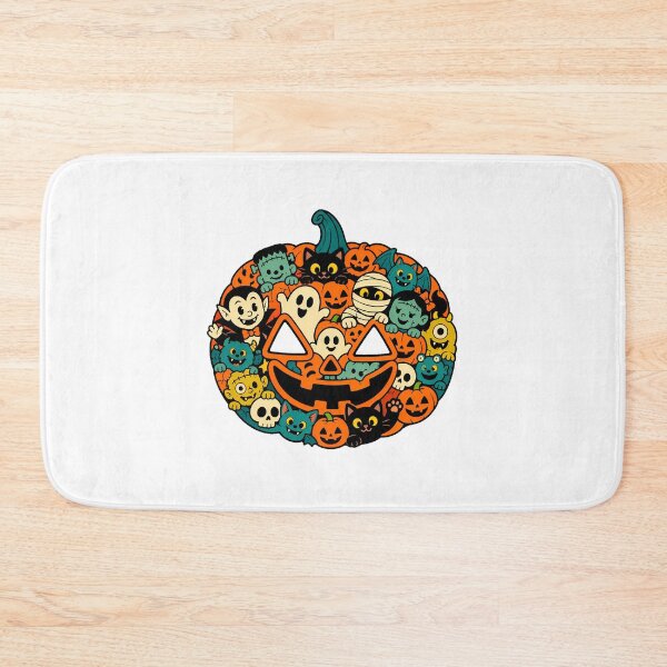 Item preview, Spooky Pumpkin Monster Collage Halloween Character Group designed and sold by chattsuede.